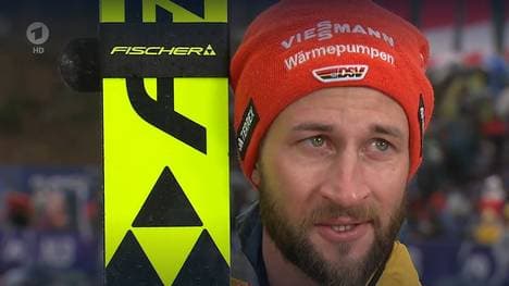 Markus Eisenbichler zeigte sich nach seinem letzten Sprung sehr emotional