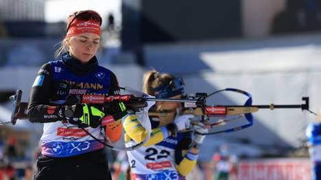 Johanna Puff bei der Biathlon-WM in Lenzerheide
