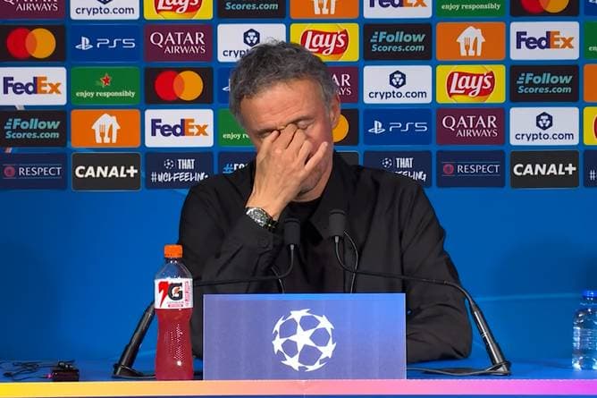 Kurzfassung? Enrique mit den Nerven völlig am Ende