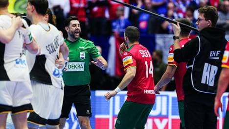 Die Portugiesen diskutierten nach der Niederlage gegen Deutschland mit den Schiedsrichtern