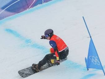 Mixed-Team der Snowboardcrosser fix