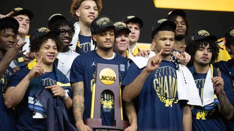 Michigan feiert den Triumph im College-Basketball
