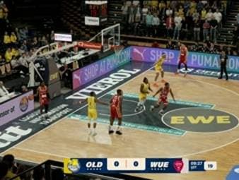 Spiel Highlights zu EWE Baskets Oldenburg - Fitness First Würzburg Baskets