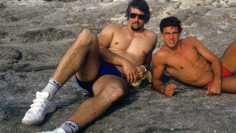 Rolf Danneberg und Judoka Frank Wieneke gönnten sich nach ihren Olympiasiegen 1984 einen Urlaub auf der Insel Kos