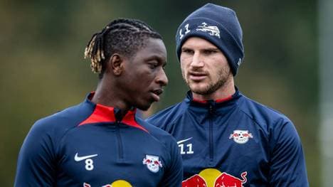 Amadou Haidara (l.) und Timo Werner gehörten bei Leipzig nicht mehr zu den gefragten Spielern
