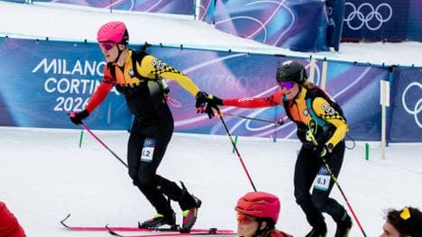 Tatjana Paller (r.) und Finn Hösch bei Olympia in Bormio