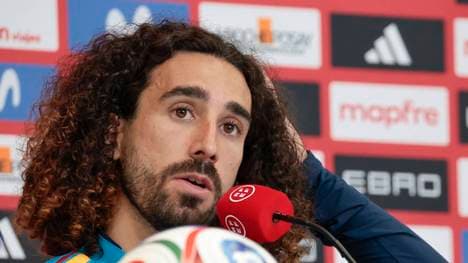 Marc Cucurella sprach am Donnerstag zu den Medien