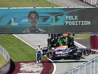Max Verstappen fliegt beim Qualifying zum Großen Preis von Spielberg von der Strecke. Von der Pole Position wird George Russell starten. 