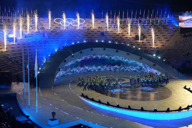 Um 22.36 Uhr waren die Olympischen Spiele beendet