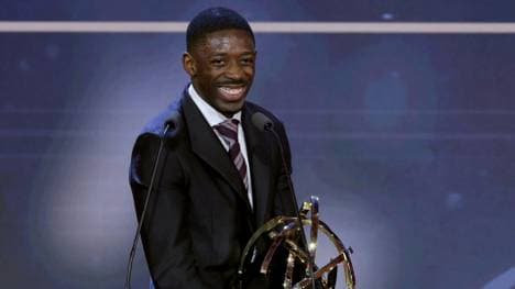 Ousmane Dembélé bei der Preisverleihung in Paris