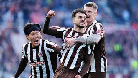 Danel Sinani erzielte sein erstes Tor für den FC St. Pauli in der Bundesliga gegen Union