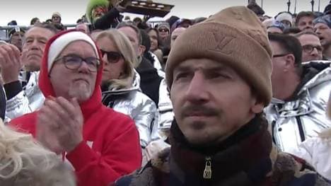 Prominenter Besuch beim Hahnenkammrennen: DJ Ötzi (l.) und Zlatan Ibrahimovic