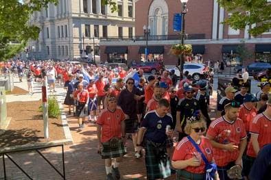 Schottlands Tartan Army erobert Boston