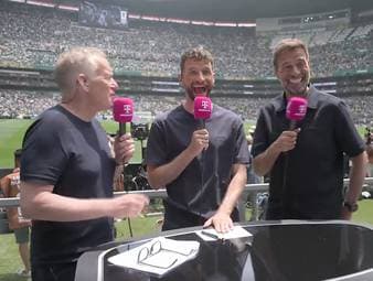 Thomas Müller und Jürgen Klopp erweisen sich als launiges Experten-Duo bei der WM-Übertragung von Magenta - das zeigt sich auch, als es um den Trainerjob von Julian Nagelsmann geht. Zudem hat Müller eine klare Meinung zu Kai Havertz.