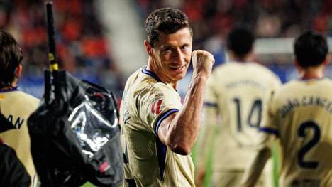 Robert Lewandowski schoss Barca in Osasuna zum Sieg 
