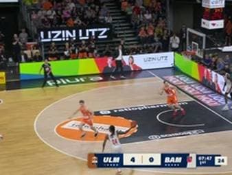 Die BBL-Highlights der Basketball-Partie ratiopharm ulm - BMA365 Bamberg Baskets im Video.