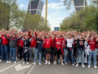 Bayern-Fanmarsch in Madrid