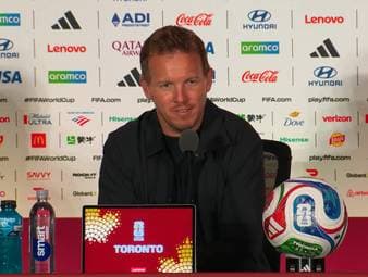 Julian Nagelsmann hebt das Siegtor gegen die Elfenbeinküste heraus. Der Bundestrainer lobt sowohl die Vorarbeit von Felix Nmecha als auch das Siegtor von Deniz Undav.