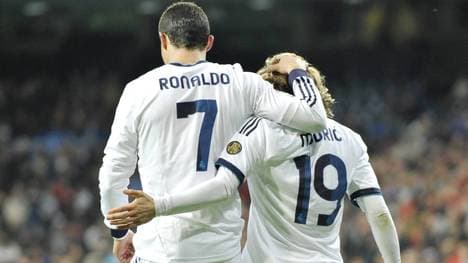 Cristiano Ronaldo und Luka Modric als Teamkollegen bei Real Madrid 2013