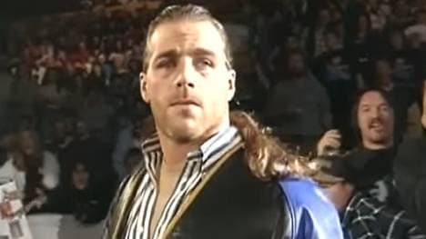 Ein schwer gezeichneter Shawn Michaels nach dem Syracuse Incident 1995