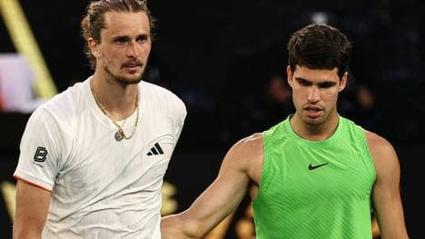 Alexander Zverev (l.) und Carlos Alcaraz 