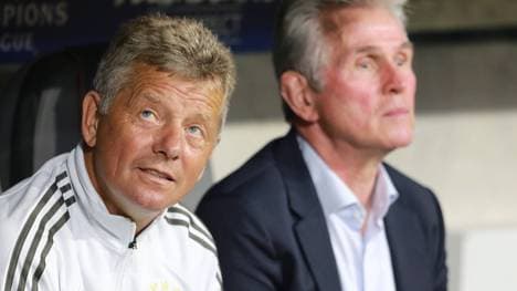 Peter Hermann (l.) ist verstorben. Lange Jahre war er Co-Trainer von Jupp Heynckes