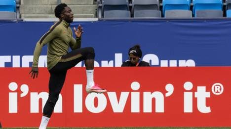 Alphonso Davies beim Training in Los Angeles