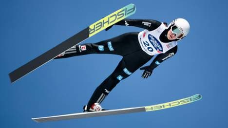 Deutsche Skispringerin Anna Hollandt