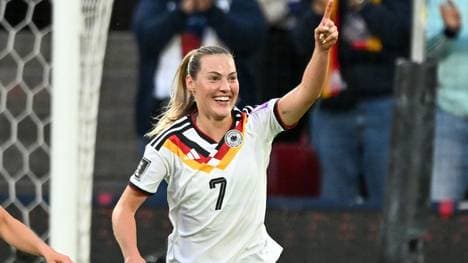Marie Müller nach ihrem 1:0 gegen Norwegen