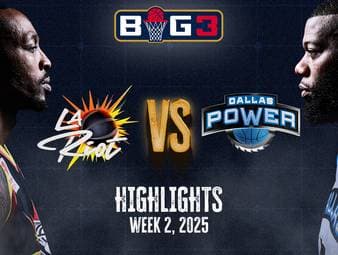 In Woche 2 der BIG3-Saison 2025 treffen die Los Angeles Riot auf die Dallas Power. Hier gibt's die Highlights im Video.
