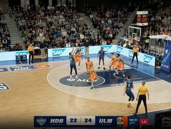 Die BBL-Highlights der Basketball-Partie MLP Academics Heidelberg - ratiopharm ulm im Video.