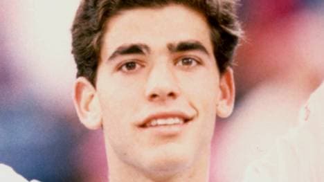 Pete Sampras nach dem Gewinn der US Open 1990
