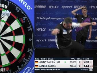 Deutscher 9-Darter lässt Kommentatoren ausrasten