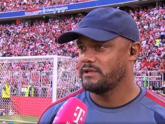 Vincent Kompany, Trainer FC Bayern, spricht im Vorlauf des Telekom Cups über die Aufteilung im Tor zwischen Manuel Neuer und Jonas Urbig. 