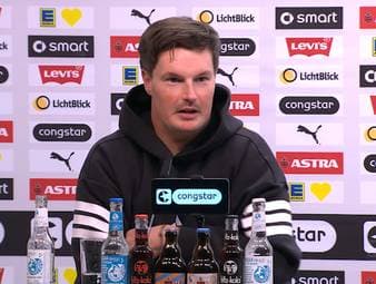 Im torlosen Hamburger Stadtderby sorgte ein Banner von St.-Pauli-Anhängern gegen den gesperrten Mario Vuskovic für Aufregung. Dessen Bruder, HSV-Verteidiger Luka Vuskovic, zeigte sich entsprechend verärgert. Nach der Partie äußerte sich HSV-Trainer Merlin Polzin zu der Situation.