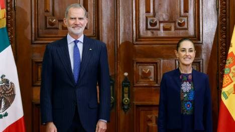 Beim Finale: Claudia Sheinbaum (r.) und König Felipe