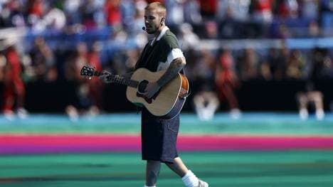 Justin Bieber bei der Halbzeitshow im WM-Finale