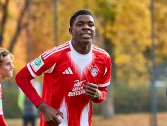 Bastian Assomo gilt als eines der größten Offensivtalente des FC Bayern und könnte sich mit starken Leistungen bei den Amateuren schon bald für weitere Einsätze bei den Profis empfehlen.