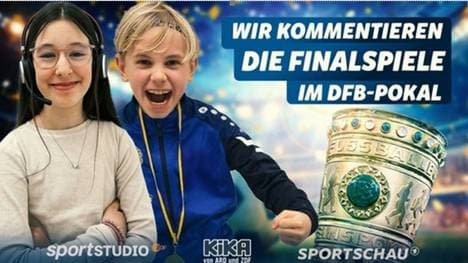 Cleo (l.) und Charlie kommentieren für den KiKA