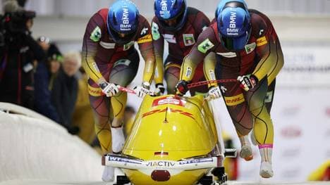 Francesco Friedrich und sein Team in Lake Placid