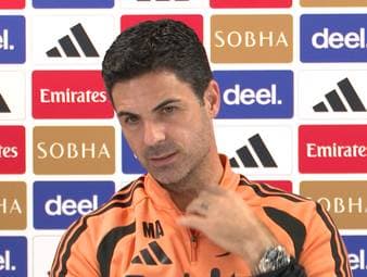Vor der Partie gegen Brighton & Hove Albion wird Arsenal-Coach Mikel Arteta auf Brightons Trainer Fabian Hürzeler angesprochen. Der Coach der Gunners verteilt daraufhin viel Lob an seinen Trainer-Kollegen.