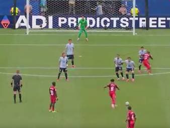 Die Kapverden erzielen mit diesem Freistoß-Hammer ihr erstes, absolut sehenswertes WM-Tor.