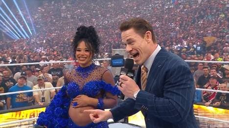 WrestleMania-Moderator John Cena beglückwünschte die schwangere Bianca Belair