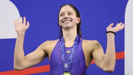 Weltrekordlerin Kate Douglass hatte Grund zur Freude