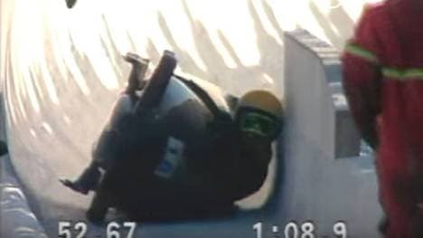 Jamaikas Bob kippt bei den Olympischen Spielen 1988 in Calgary um