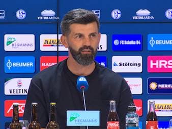 Nach dem 1:1 gegen den SV Elversberg findet Schalke-Trainer Miron Muslic lobende Worte für Edin Dzeko. Besonders von dessen Leistung in der ersten Halbzeit zeigt sich der Coach angetan.