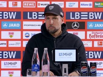 Dan-Axel Zagadou feiert nach über 13 Monaten sein Bundesliga-Comeback für Stuttgart. VfB-Coach Sebastian Hoeneß spricht nach der Partie über die Leistung des Verteidigers.