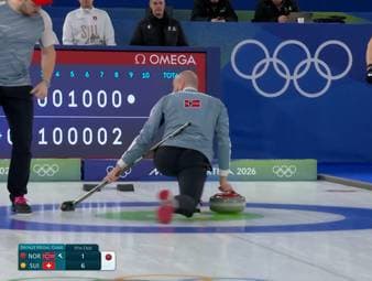 Beim Spiel um Bronze liefert das norwegische Curling-Team nochmal ein absolutes Highlight gegen die Schweiz.