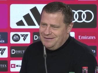 Max Eberl wird auf einen möglichen Transfer von Hamburgs Luka Vuskovic angesprochen - und offenbart die Probleme eines Sportvorstandes beim FC Bayern. 