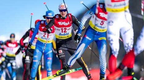 Vinzenz Geiger im Massenstart von Seefeld